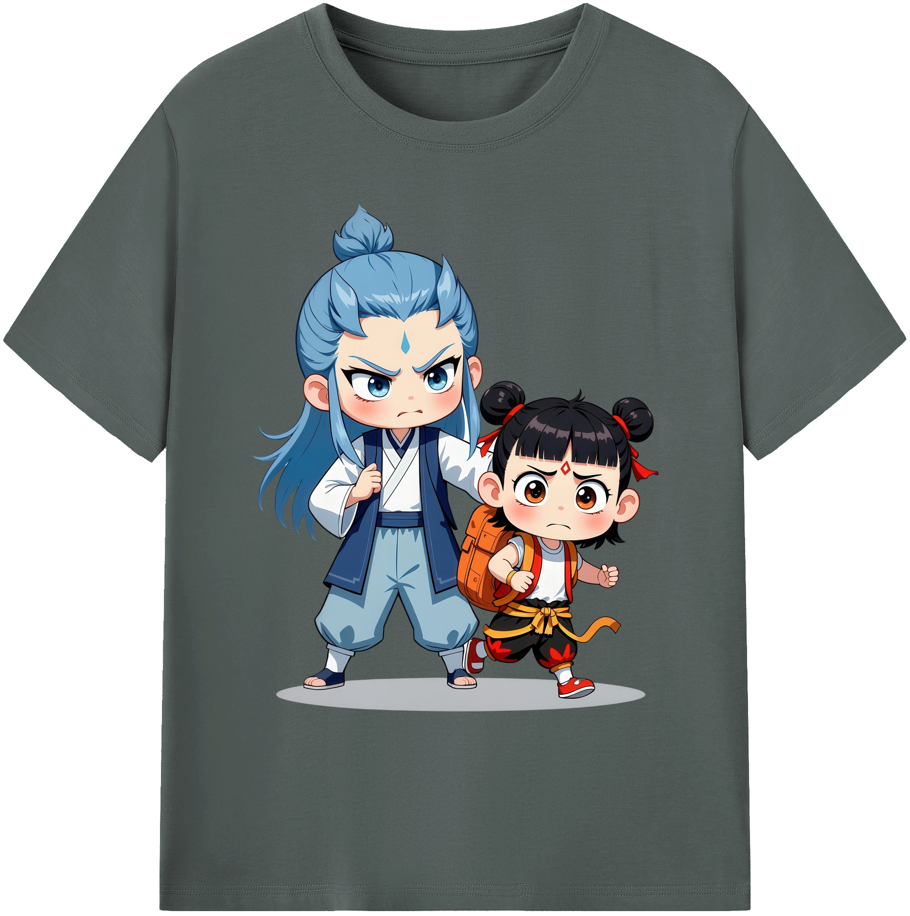 （画像用） Ne Zha 2 ナタ 魔童の大暴れ 綿100％ メンズ半袖Tシャツ｜肌触りやわらか＆通気性